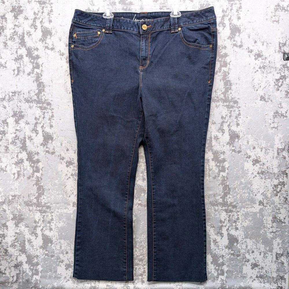 Lane Bryant Genius Fit Slim Boot Jeans Womens 24 Average Dark Wash Stretch Denim